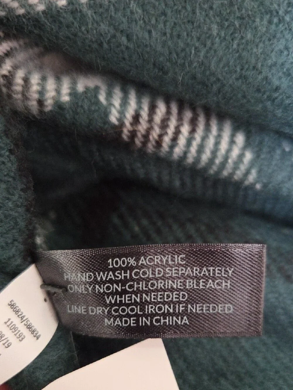 Lane Bryant Teal Plaid Fringe Shawl